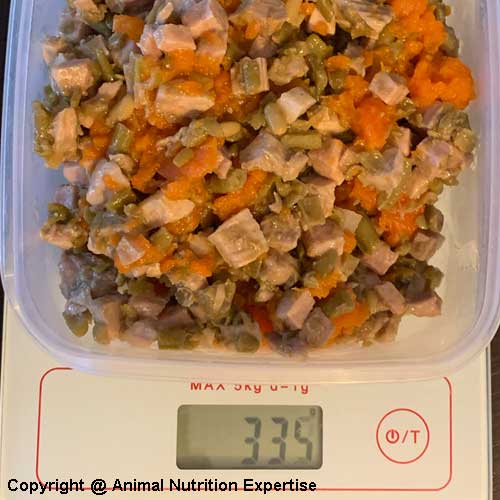 ration ménagère chien quantités